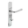 Afbeeldingen van INTERSTEEL Deurkruk Emily op schild 235x45x8 mm met WC63/8 mm chroom 1705