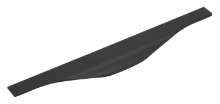 Afbeeldingen van Siro Handgreep metaal - L 295mm/H 43mm/B 13mm mat zwart 