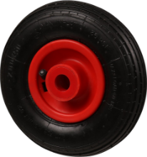 Afbeeldingen van Kelfort Luchtband - Ø200mm (75kg) - met rode kunststof velg en glijlager 