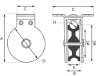 Afbeeldingen van Dulimex 962-E staande katrol / polyamide