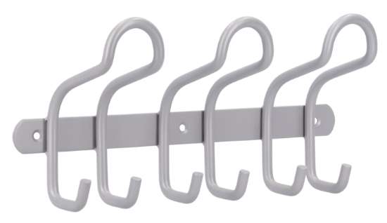 Afbeeldingen van Siro Haaklijst metaal - boorafstand 2x130mm/L 300mm/H 83mm/B 145mm - aluminium 