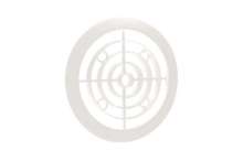 Afbeeldingen van Vent.rooster vast   150mm rond      wit