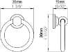 Afbeeldingen van Siro Hangende handgreep metaal - L 40mm/H 15mm/B 35mm antiek messing 