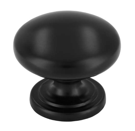 Afbeeldingen van Siro Meubelknop metaal - L 32mm/H 28mm/B 32mm - mat zwart 