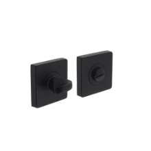 Afbeeldingen van INTERSTEEL WC-sluiting 8mm vierkant 7mm nokken mat zwart 3185