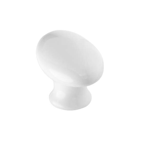 Afbeeldingen van Siro Meubelknop keramisch - L 55mm/H 38mm/B 34mm wit 