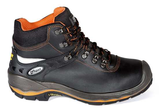 Afbeeldingen van Grisport Schoen 72003L S3 Maat 36 Hoog Zwart/Oranje