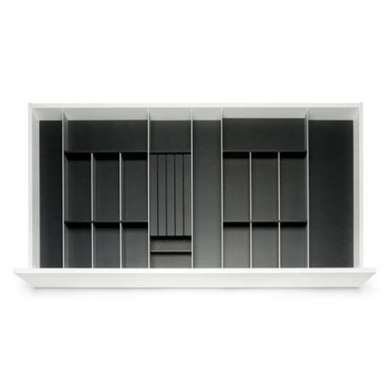 Afbeeldingen van Blum Bestekindeling Legrabox - corpusbreedte 1000mm-1200 diepte 650mm - houtdecor zwart/aluminium OL.SA6512S1BEST