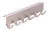 Afbeeldingen van Siro Deurkapstok metaal - met 6 haken boorafstand 210mm/L 240mm/H 32mm/B 41mm nikkel mat 