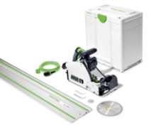 Afbeeldingen van Festool invalcirkelzaagmachine TSV 60-KEBQ-Plus - Ø168mm 1500Watt - met zaagblad, voorritszaagblad en geleiderail in Systainer
