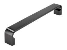 Afbeeldingen van Siro Meubelgreep metaal - boorafstand 160mm/L 168mm/H 26mm/B 18mm zwart chroom glanzend 
