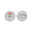 Afbeeldingen van INTERSTEEL WC-sluiting 6mm rond plat verdekt RVS 3413