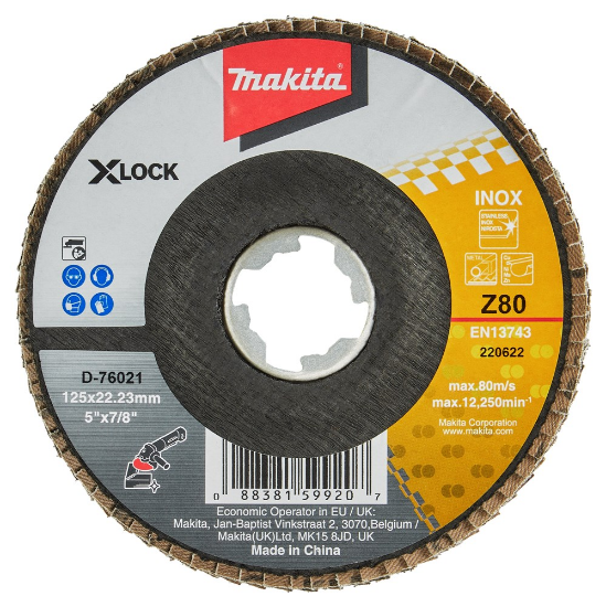 Afbeeldingen van Makita schuurschijf X-LOCK - Ø125mm - korrel 80 