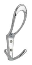 Afbeeldingen van Siro Kapstokhaak metaal - boorafstand 25mm/L 161mm/H 71mm/B 76mm - chroom glanzend 