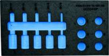 Afbeeldingen van GEDORE Dopsleutel-schroevendraaier-set 1/2" in 1/3 CT module 1500 CT1-INX 19 LK