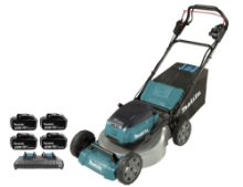 Afbeeldingen van Makita Grasmaaier 46cm - 2X18V 4x5.0 Ah accu - Inclusief duo snellader in doos