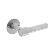 Afbeeldingen van INTERSTEEL Gatdeel L-model recht + ronde platte rozet 50x2mm rvs geborsteld 1670