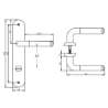 Afbeeldingen van INTERSTEEL Deurkruk Agatha op schild toilet-/badkamersluiting 63 mm chroom 1683