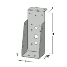 Afbeeldingen van GB Balkdrager GBS-KL 59x146 1,5 Sendzimir Verzinkt