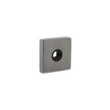 Afbeeldingen van INTERSTEEL Rozet massief vierkant 53x53x10mm verdekt met nokken en veer, geheel rvs 3406