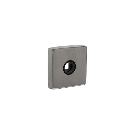 Afbeeldingen van INTERSTEEL Rozet massief vierkant 53x53x10mm verdekt met nokken en veer, geheel rvs 3406