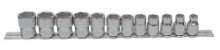 Afbeeldingen van Bahco dopsleutelset 3/8'' 12 delig 8-19mm op rail