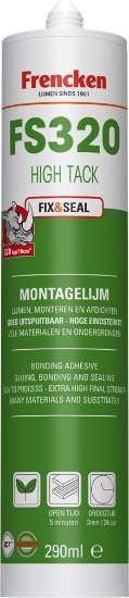 Afbeeldingen van Frencken FS320 montagelijm - 290ml - wit