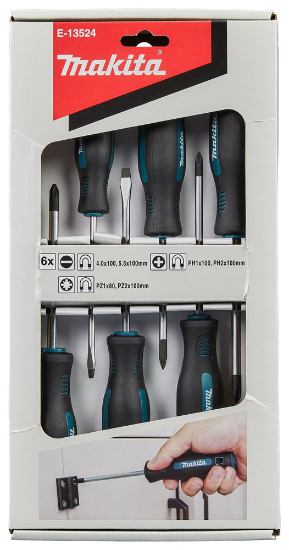 Afbeeldingen van Makita Schrdraaierset 6-dlg PH/PZ/SL E-13524