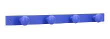 Afbeeldingen van Siro Haaklijst hout - boorafstand 490mm/L 520mm/H 62mm/B 40mm beuken blauw gelakt 
