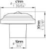 Afbeeldingen van Siro Meubelknop metaal - L 41mm/H 30mm/B 41mm tin/transparant 