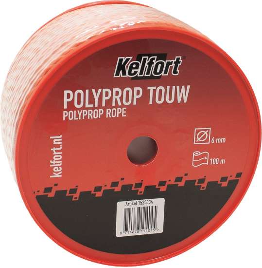 Afbeeldingen van Kelfort Touw - 6mm 220 meter - Polypropyleen oranje 