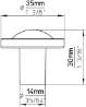 Afbeeldingen van Siro Meubelknop metaal - L 35mm/H 30mm/B 35mm - aluminium 