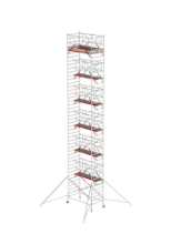 Afbeeldingen van Altrex Rolsteiger breed - aluminium met voorloopleuningen en schoren in de basis RS TOWER 42