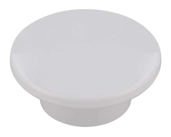 Afbeeldingen van Siro Meubelknop kunststof - L 47mm/H 20mm/B 47mm - wit 