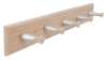 Afbeeldingen van Siro Haaklijst kunststof - boorafstand 240mm/L 400mm/H 48mm/B 50mm Rood beuken/nikkel 