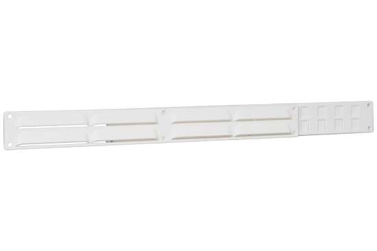 Afbeeldingen van Vent.rooster 370x40mm pvc wit bi/bu