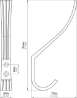 Afbeeldingen van Siro Kapstokhaak metaal - boorafstand 16mm/L 154mm/H 77mm/B 20mm - chroom mat 