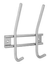 Afbeeldingen van Siro Haaklijst metaal - boorafstand 118mm/L 140mm/H 50mm/B 162mm RVS 