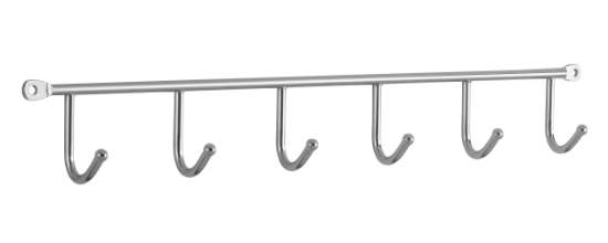 Afbeeldingen van Siro Haaklijst metaal - boorafstand 410mm/L 420mm/H 32mm/B 51mm chroom glanzend 