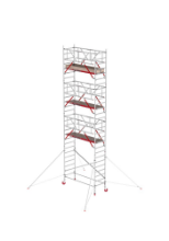Afbeeldingen van Altrex Rolsteiger smal - aluminium met voorloopleuningen en schoren in de basis RS TOWER 41