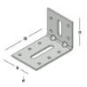 Afbeeldingen van GB hoekanker - 55x85mm 60x2,5 - zink magnesium