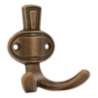 Afbeeldingen van Siro Kapstokhaak metaal - boorafstand 32mm/L 76mm/H 45mm/B 67mm - antiek messing 