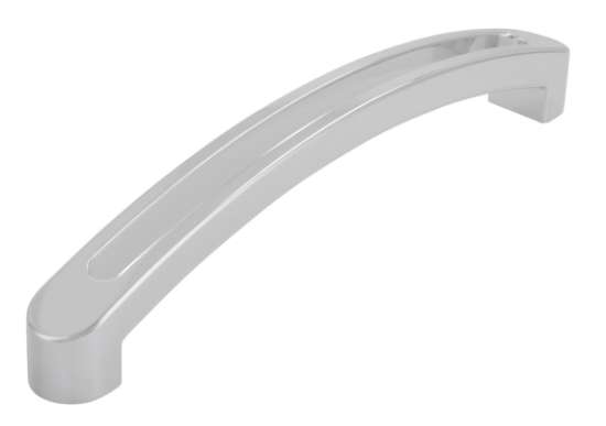 Afbeeldingen van Siro Meubelgreep kunststof - boorafstand 128mm/L 142,2mm/H 27mm/B 14mm - chroom glanzend 