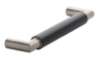 Afbeeldingen van Siro Meubelgreep metaal - boorafstand 128mm/L 140mm/H 37mm/B 16mm zwart/RVS-effect 