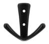 Afbeeldingen van Siro Kapstokhaak metaal - boorafstand 25mm/L 71mm/H 40mm/B 76mm - mat zwart 