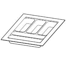 Afbeeldingen van Hettich OrgaTray 440, zilver, 380 - 440 / 301 - 350