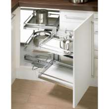 Afbeeldingen van Hettich Moving Corner, met poedercoating zilver, links