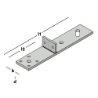 Afbeeldingen van GB vloer HSB-strip met lip - 120/300mm 60x8mm - elektrolitisch verzinkt