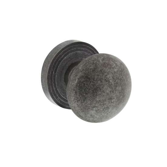 Afbeeldingen van INTERSTEEL Knop op rozet oud grijs 2126