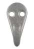 Afbeeldingen van Siro Kapstokhaak metaal - boorafstand 10mm/L 41mm/H 33mm/B 20mm - gepolijst aluminium 